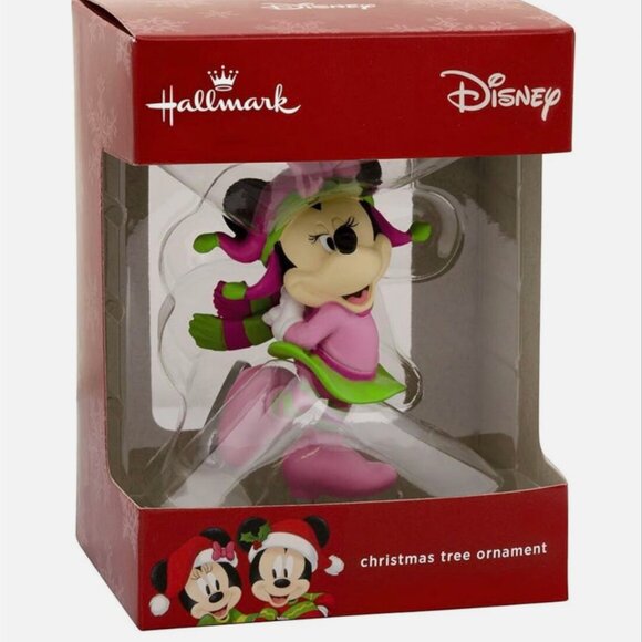 Hallmark Disney Minnie Mouse Skating Collectible Christmas Ornament - Picture 3 of 5